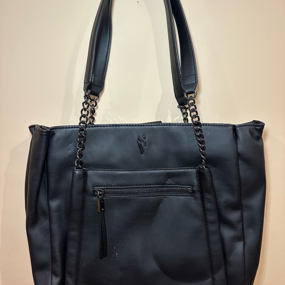 Simply Vera Vera Wang Black Tote with Textured Finish